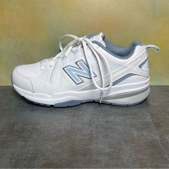 New Balance 608v5 Women's White Wide Leather Sneakers Size 9D - Picture 13 of 16